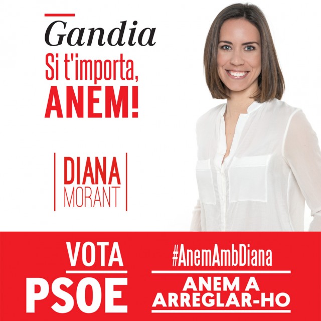 Vota a Diana Morant. Cartell oficial campanya
