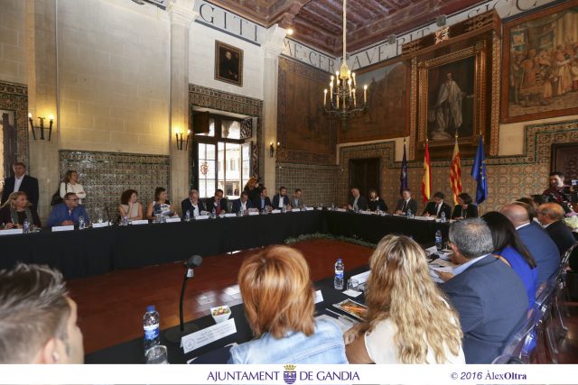 Reunió del Consell Valencià de Turisme, celebrada al Plau ducal dels Borja de Gandia